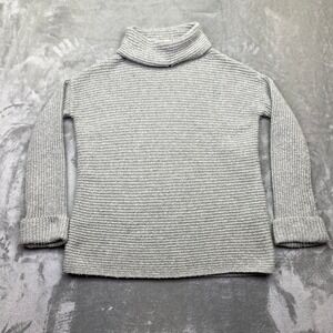 Pilcro and the Letterpress XS Gray Turtleneck Sweater Ribbed Knit Pullover Women